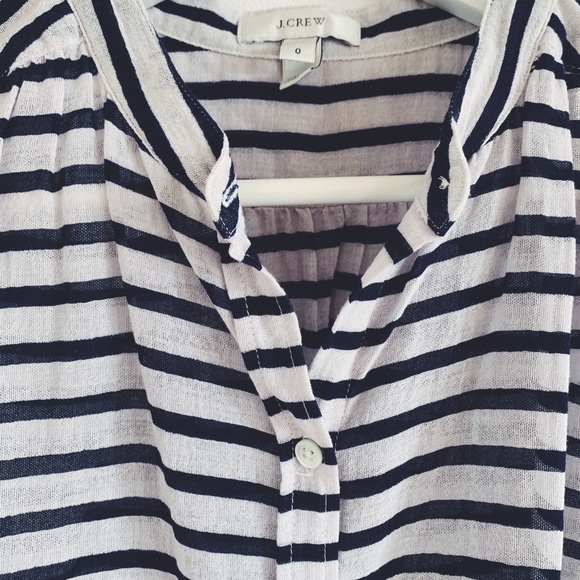 JCrew Striped Lightweight Summer ButtonUp - Picture 2 of 6